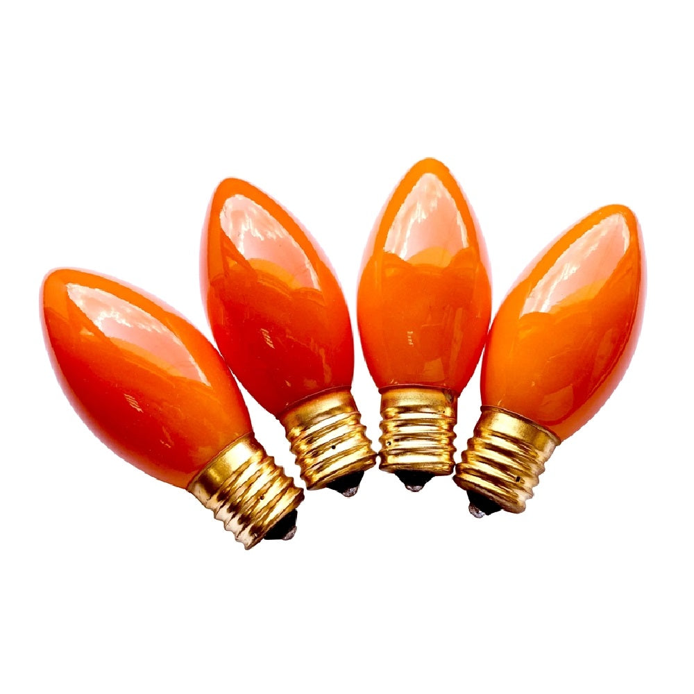 Santas Forest 16490 Christmas C9 Candelabra Base Replacement Bulb, Ceramic Orange