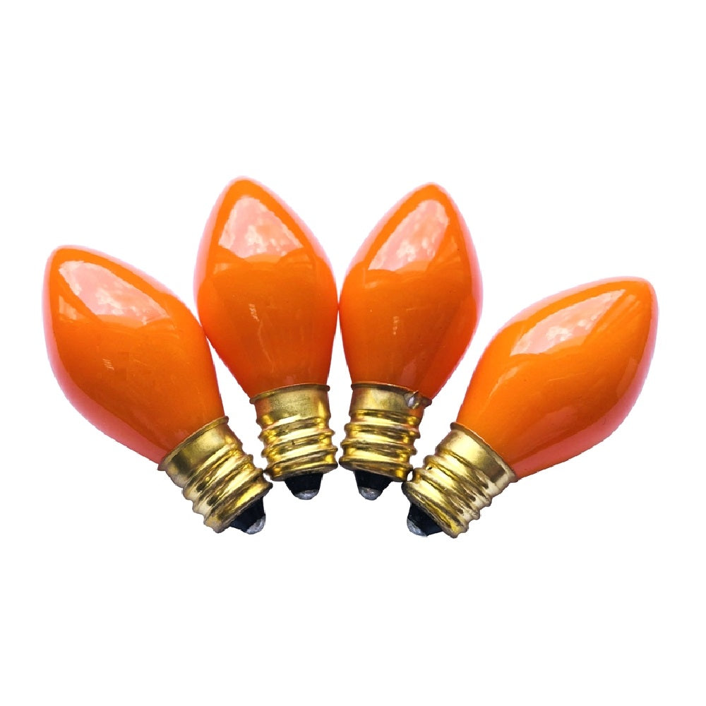 Santas Forest 16250 Christmas C7 Candelabra Base Replacement Bulb, Ceramic Orange