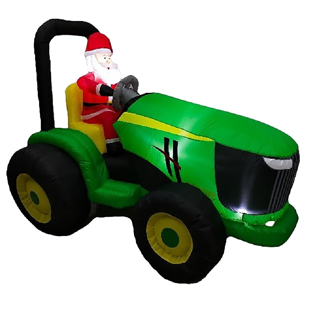 Santas Forest 90708 Christmas Inflatable Tractor, Green, 8 Feet