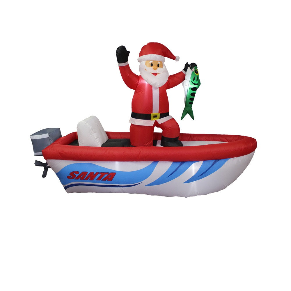 Santas Forest 90521 Christmas Santa Boat, 10 Feet