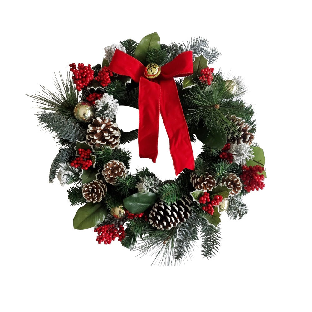 Santas Forest 38521 Christmas Wreath Traditional, 22 Inch