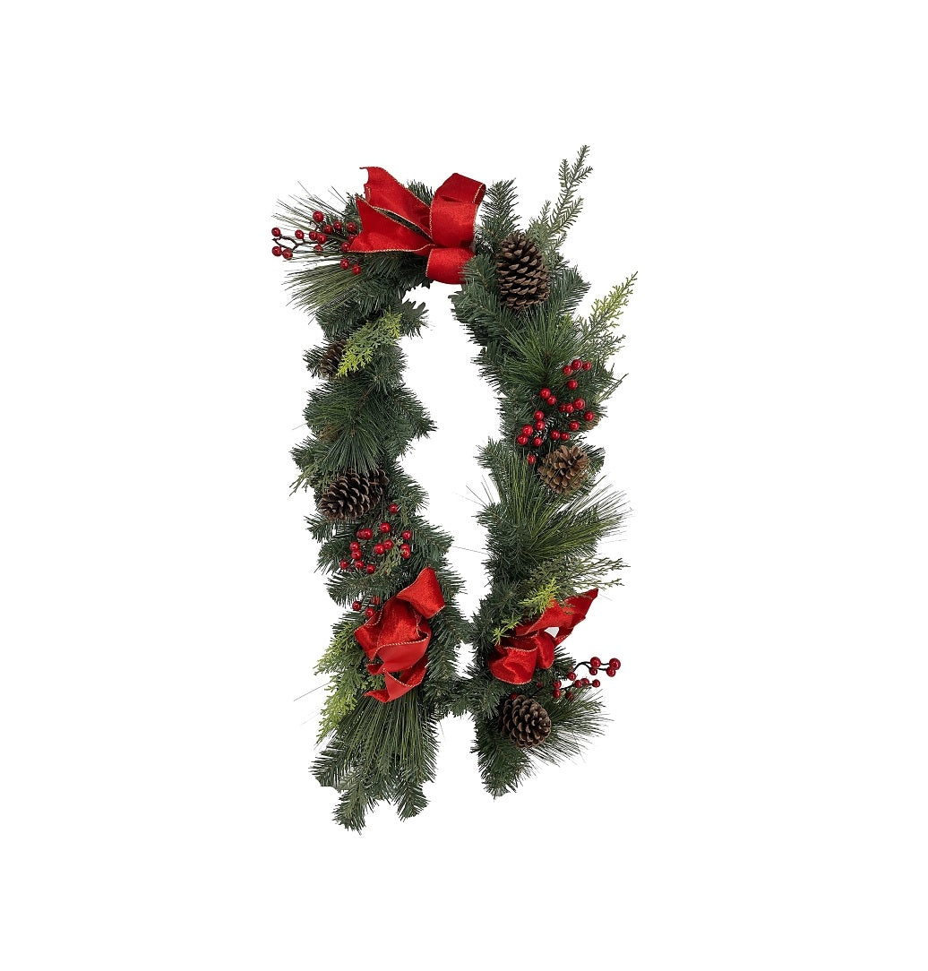 Santas Forest 37827 Classic American Garland, 6 feet