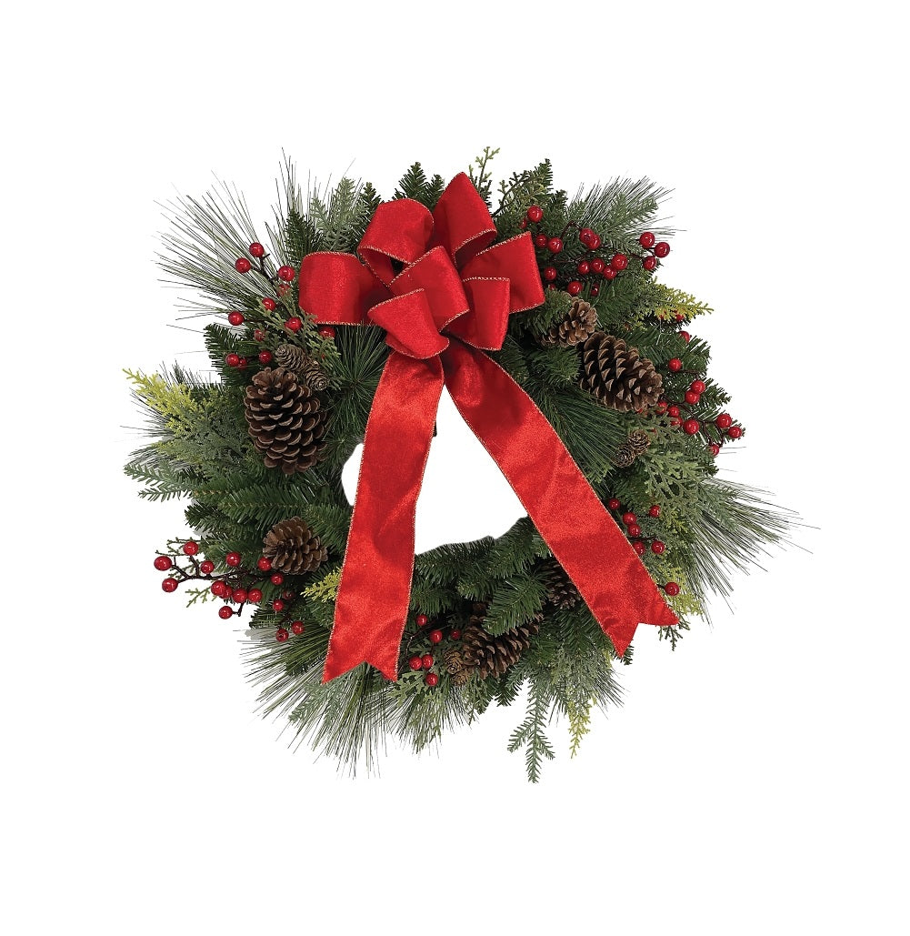 Santas Forest 37826 Classic American Wreath, 26 inches