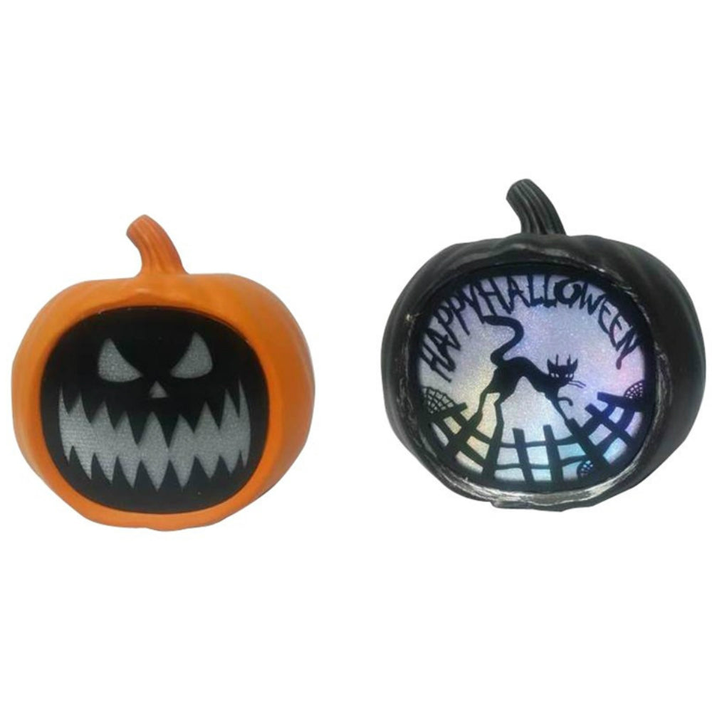 Santas Forest 66403 Halloween Pumpkin, Black/Orange, Set of 2