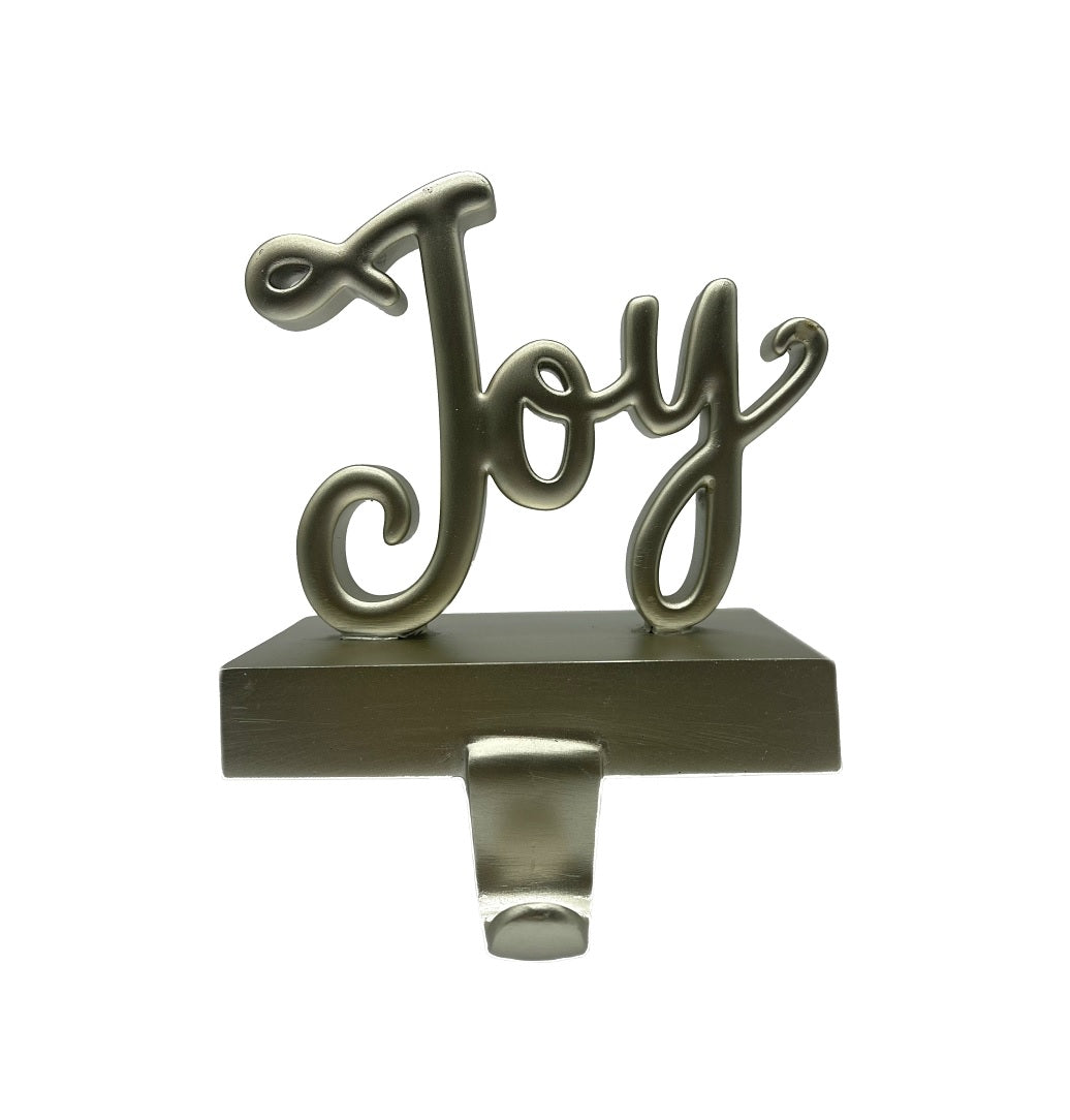 Santas Forest 89822 Joy Stocking Holder, Gold
