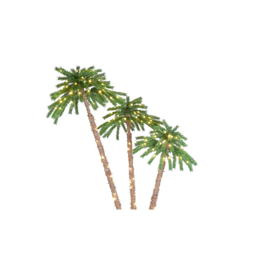 Santas Forest 30860 LED Palm Tree, Green/Brown, Mini Bulb