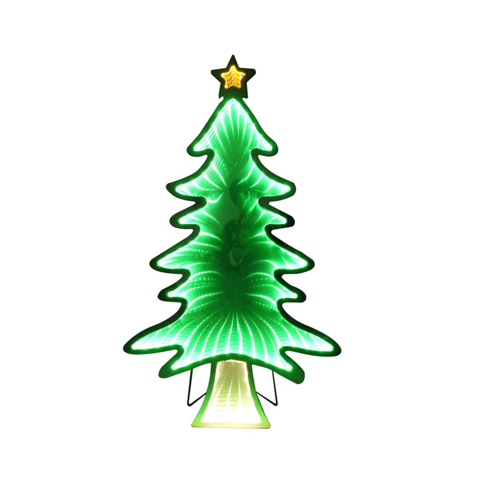Santas Forest 62519 Mirror Lit Christmas Sign Tree