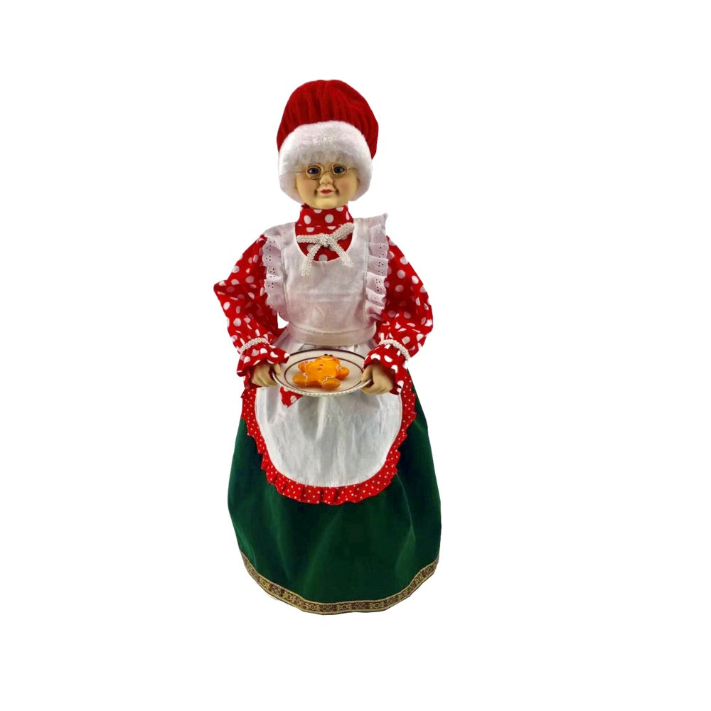 Santas Forest 36507 Musical Animatd Christmas Mrs Claus, 24 Inch