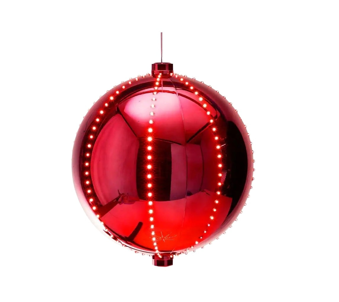 Santas Forest 60831 Ornament, Plastic, Red