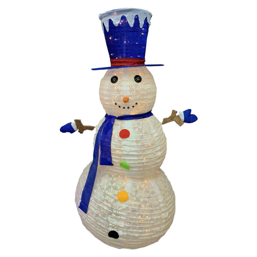 Santas Forest 17415 Pre-Lit Collapsible Christmas Snowman, 6 Ft