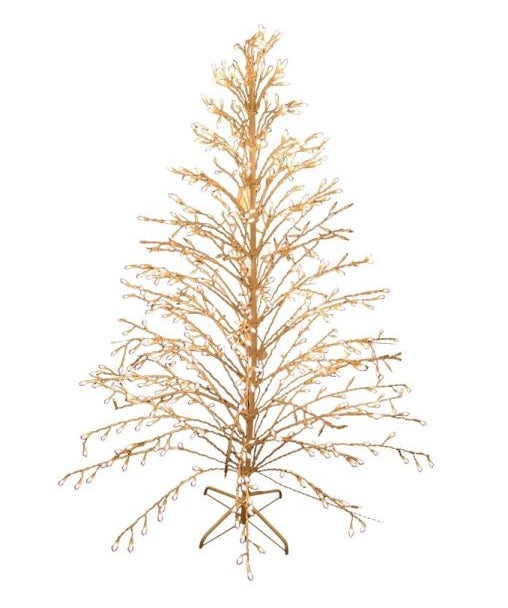 Santas Forest 60949 Prelit Christmas Weeping Tree, Clear, 6' H