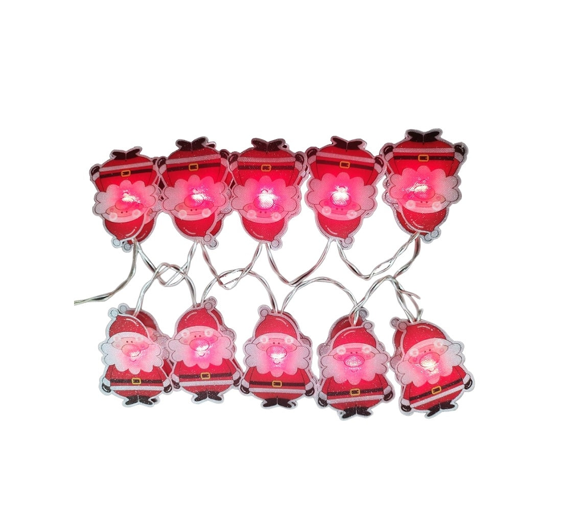 Santas Forest 57809 Santa String Lights, Plastic