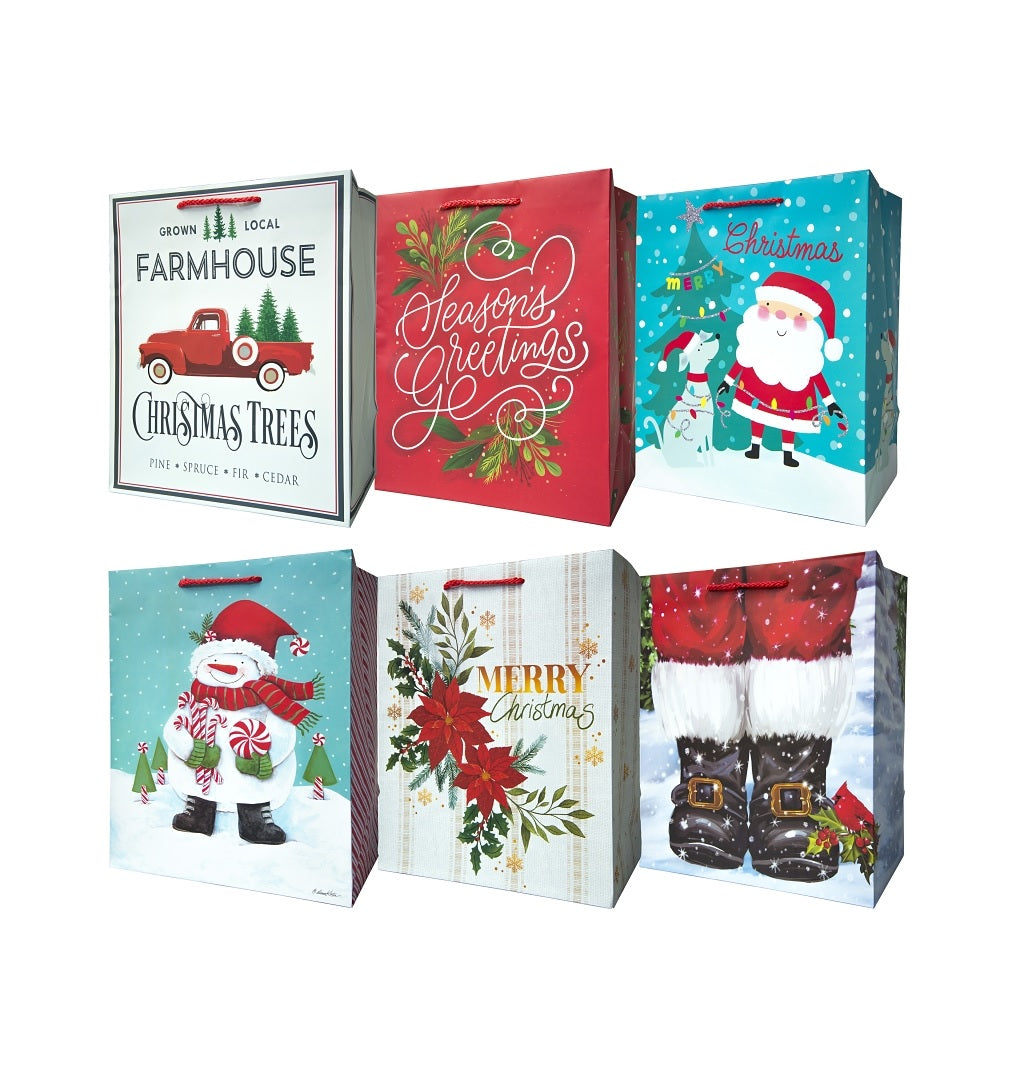 Santas Forest 69806 X-Large Vertical Gift Bag, Paper, Festive