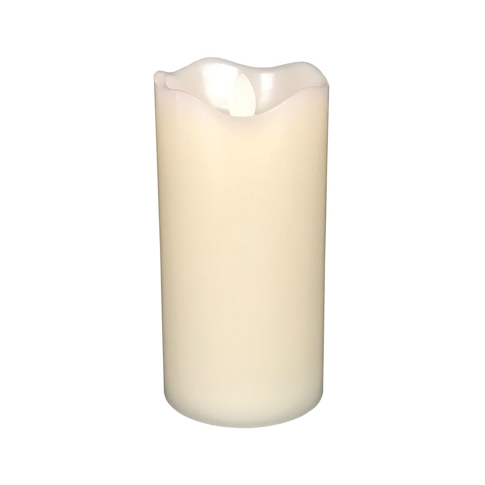 Santas Forest 25313 Christmas Dust Free Candle, Plastic, White, 7"