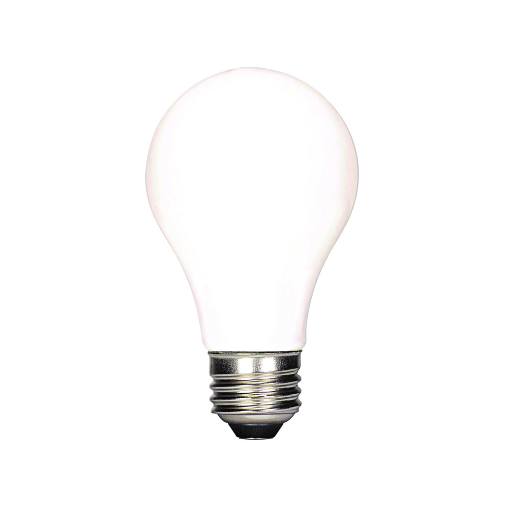 Satco S21714 A19 LED Light Bulb, Warm White, 7.5 watts