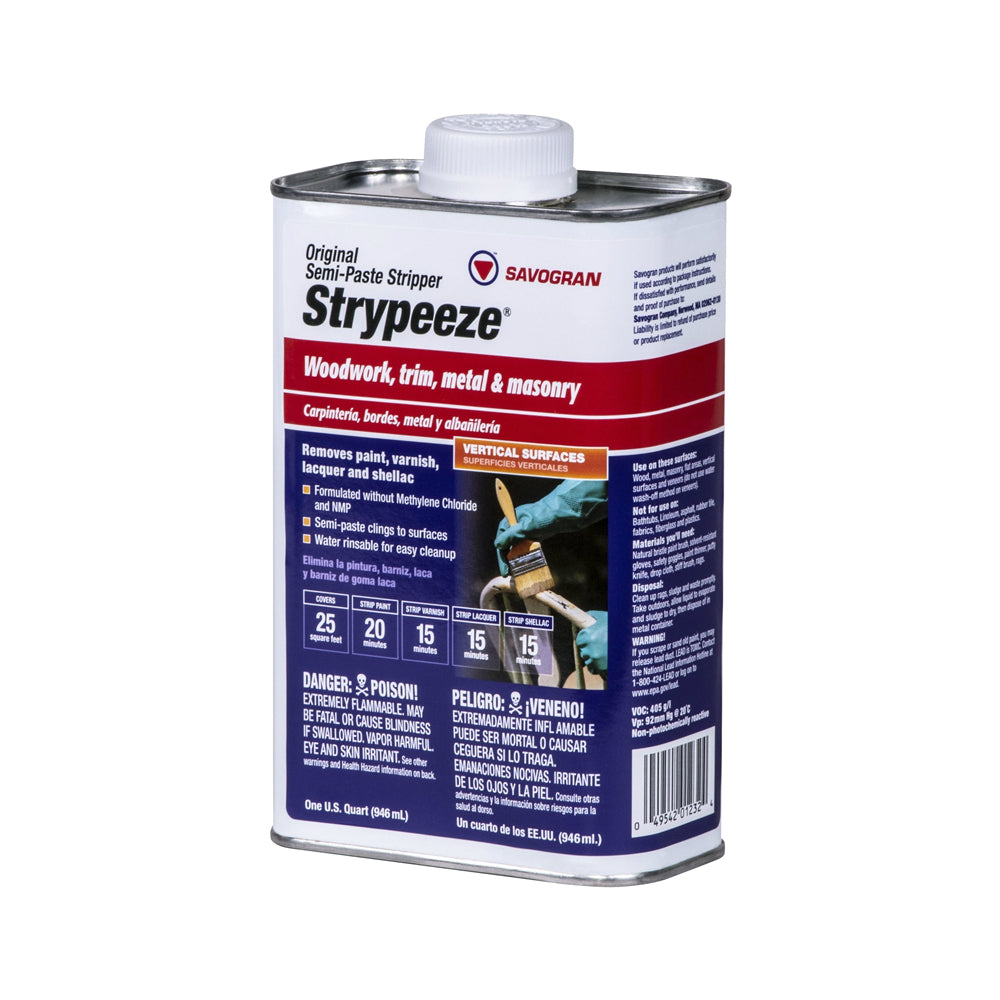 Savogran 1232 Strypeeze Semi-Paste Stripper Paint/Varnish Remover, 1 Quart