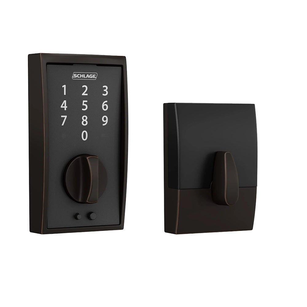 Schlage BE375VCEN622 Century Keyless Touch Electronic Deadbolt, Matte Black