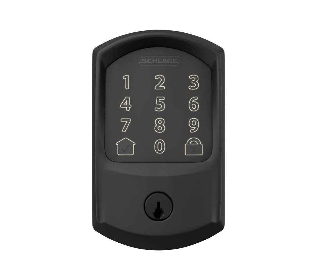 Schlage BE489WBVGRW622 Encode Wifi Deadbolt, Metal, Matte Black