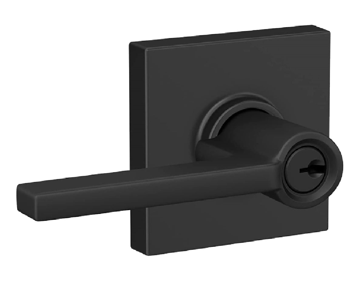 Schlage F51ALAT622COL Entry Door Lock, Black, Zinc