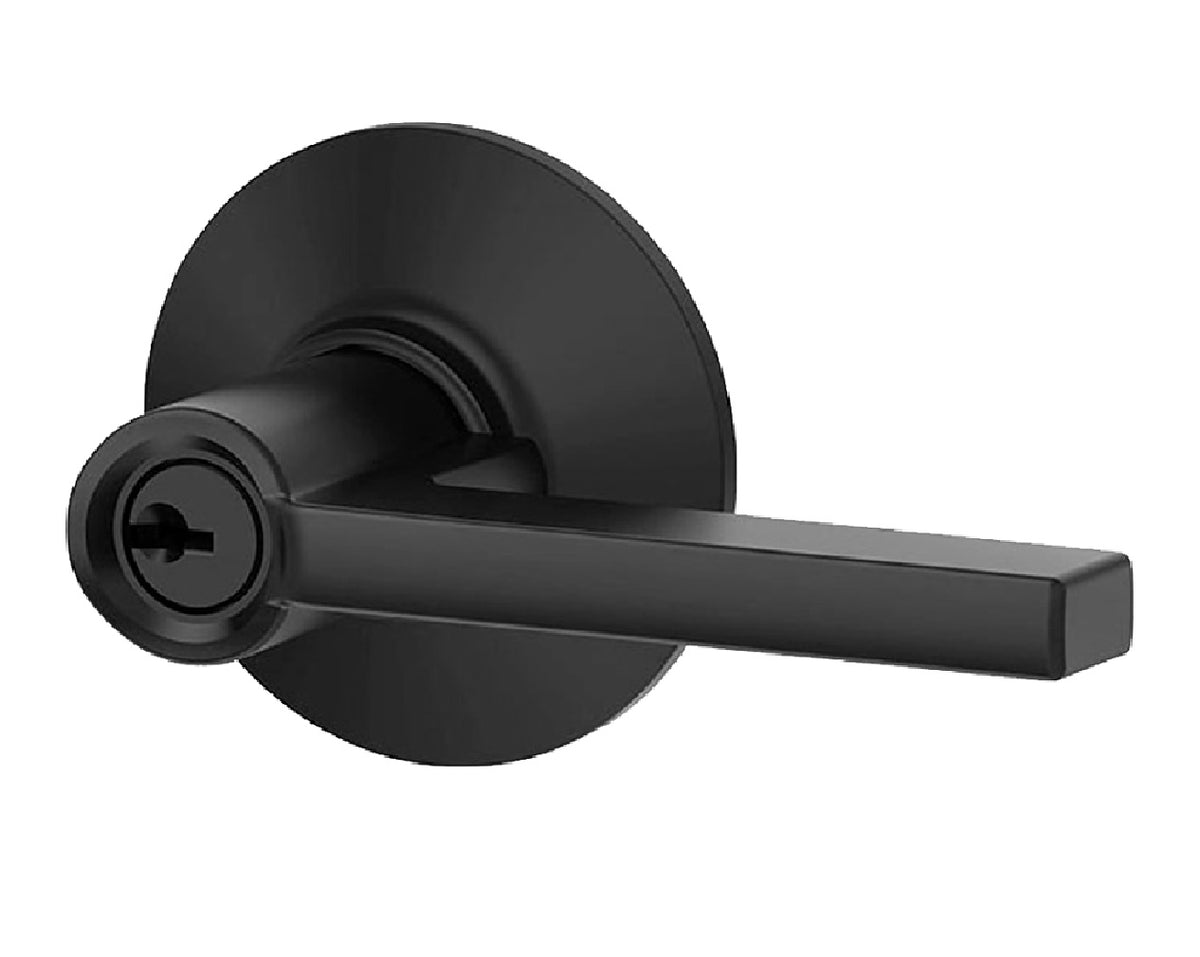 Schlage F51ALAT622 Entry Door Lock, Black