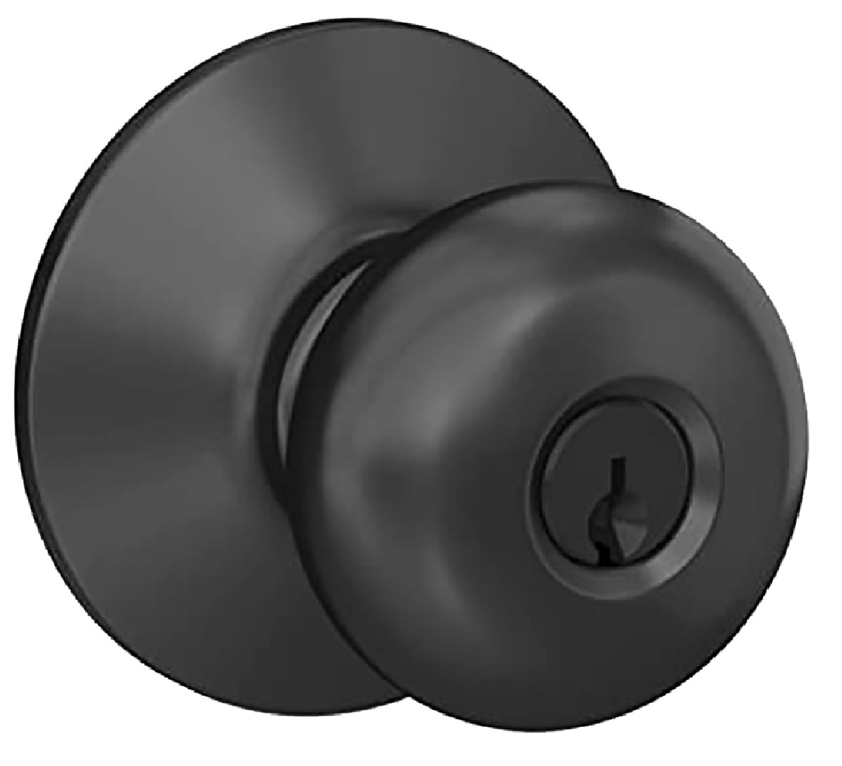 Schlage F51AVPLY622 Entry Door Lock, Matte Black