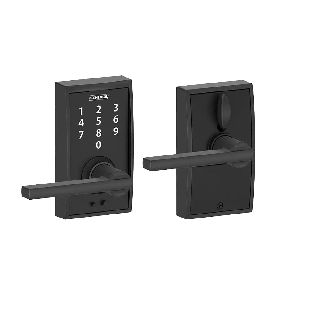 Schlage FE695VCEN/LAT622 Touchscreen Lever, Matte Black