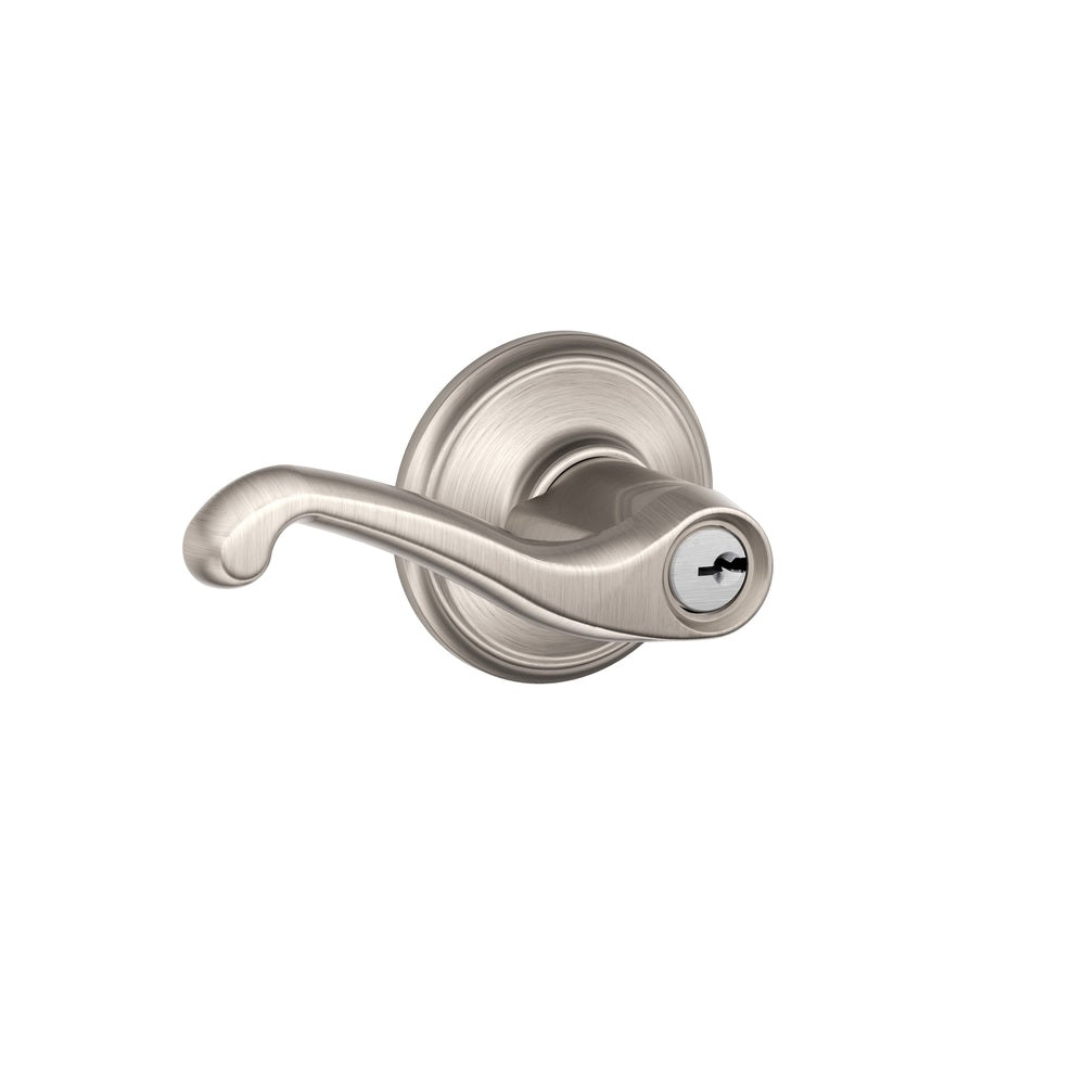 Schlage F51FLA619NHKA4 Flair Entry Lever, Satin Nickel