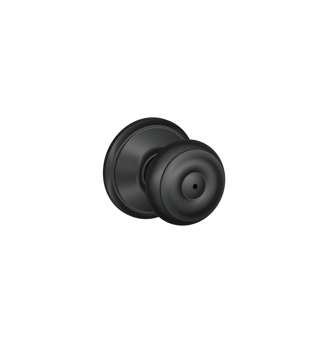 Schlage F40GGEO622 F-Series Georgian Privacy Knob, Matte Black