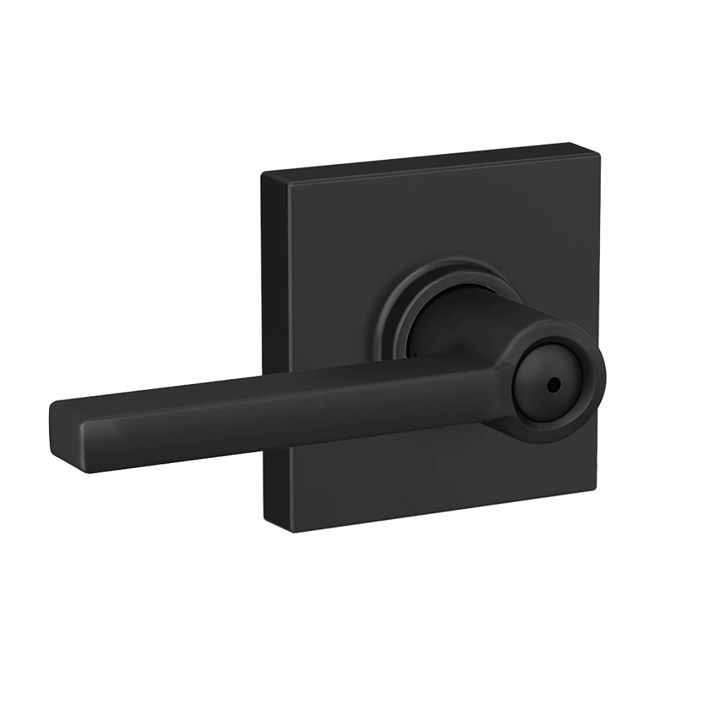 Schlage F40LAT622COL Latitude Privacy Door Lock, Matte Black