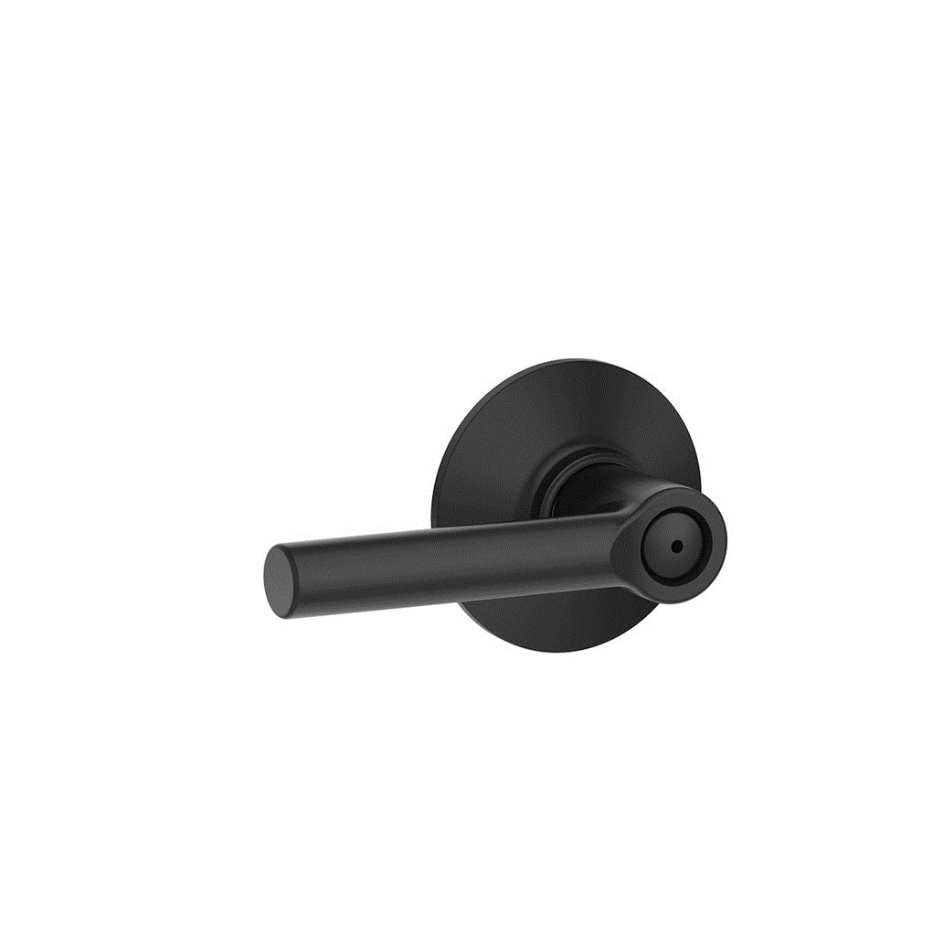 Schlage F40VBRW622 Broadway Bed and Bath Lever, Matte Black