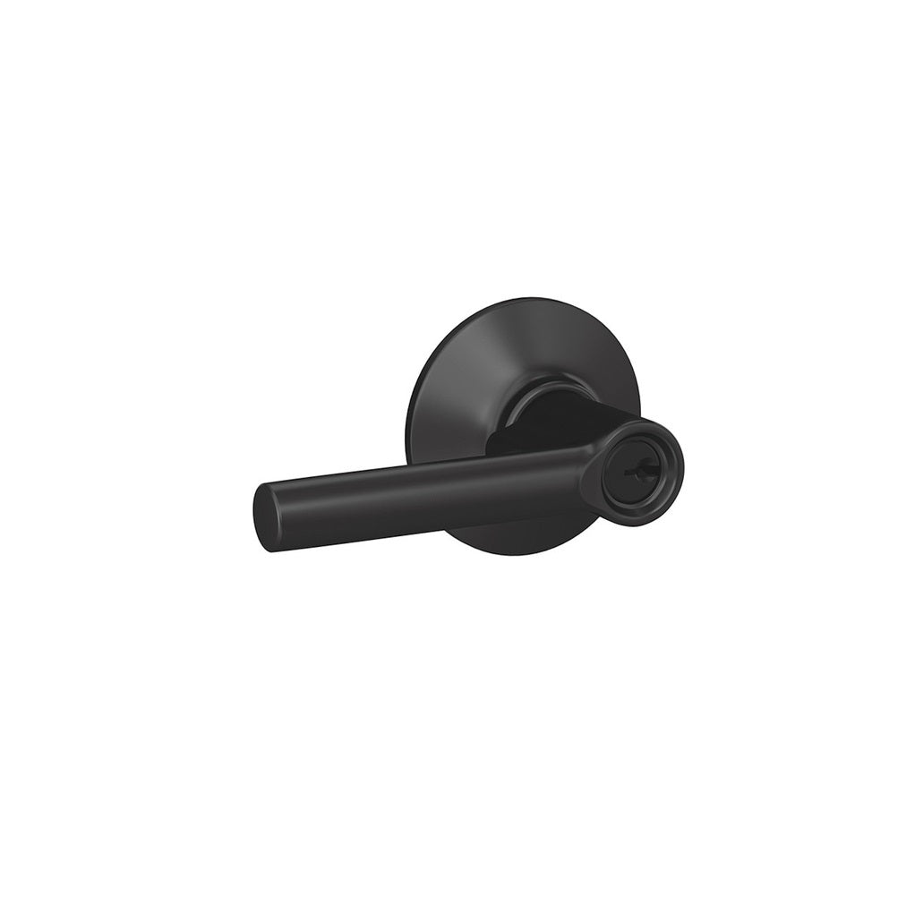 Schlage F51VBRW622 Broadway Keyed Entry Lever, Matte Black