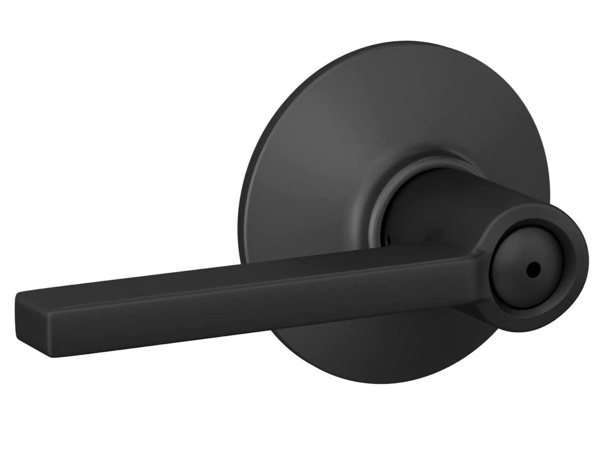 Schlage F40VLAT622COL Latitude Privacy Door Lockset With Trim, Matte Black