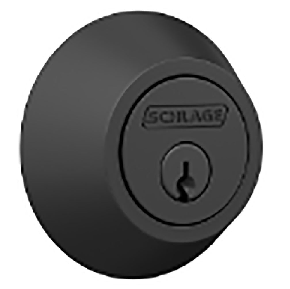 Schlage JD60622 J Series Single Cylinder Deadbolt, Black