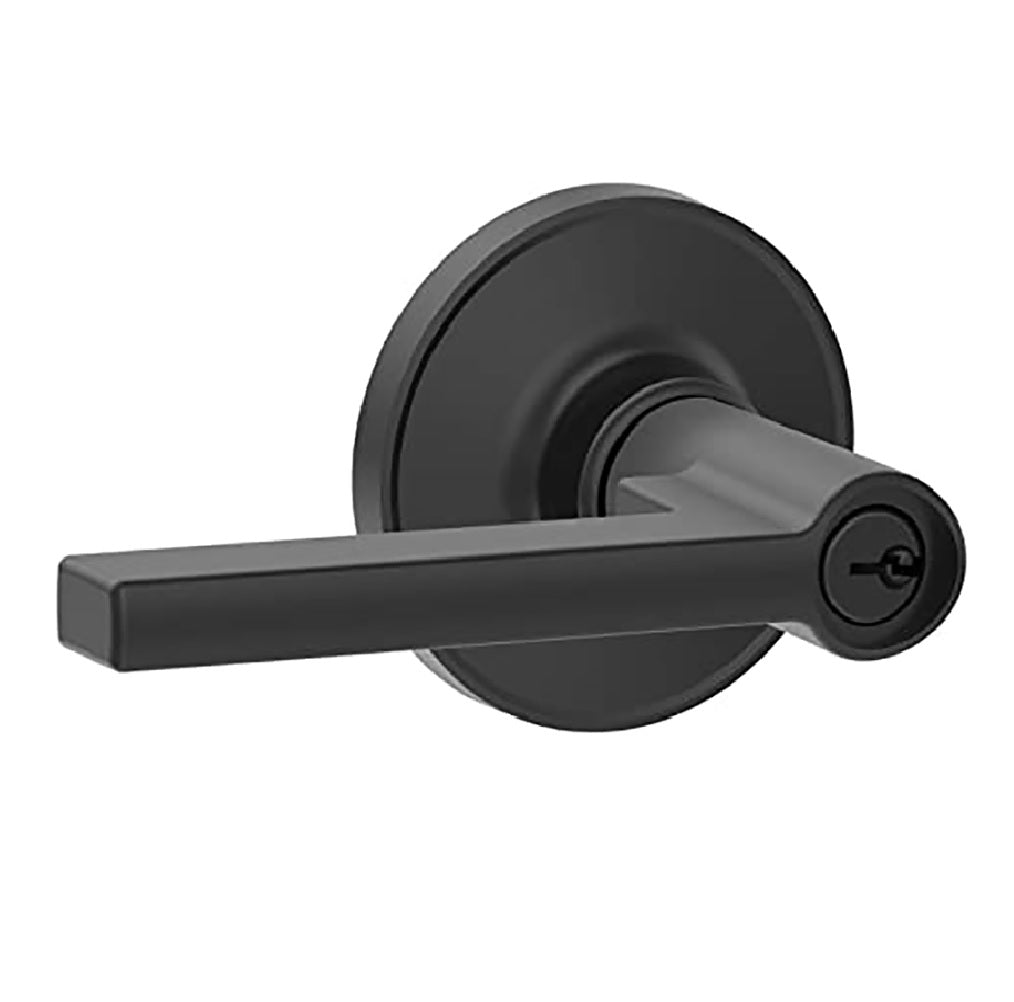 Schlage J54SOL/SQR622 Solstice Keyed Entry Lever, Matte Black