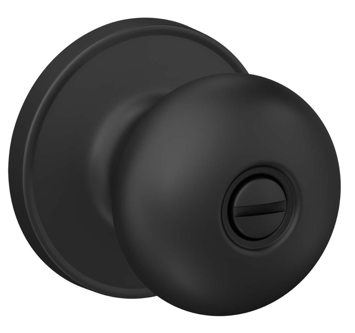 Schlage J40STR622 J Series Privacy Door Lockset, Matte Black, Metal/Zinc