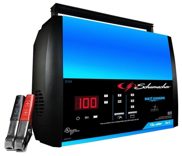 Schumacher SC1359 Fully Automatic Battery Charger, 15 Amps