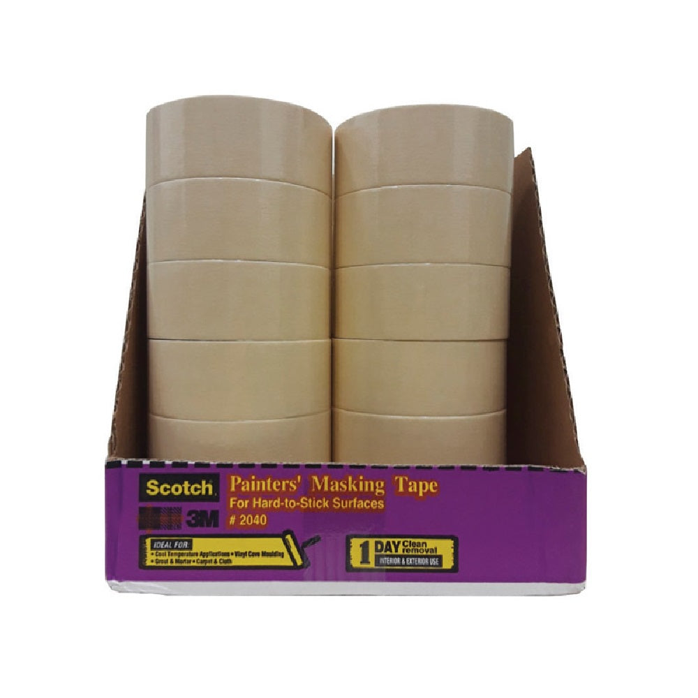 Scotch 2040-48A-BK Solvent Resistant Masking Tape, Tan