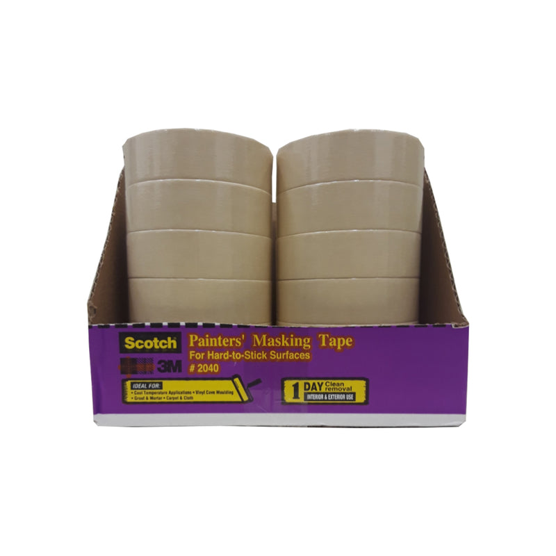 Scotch 2040-36A-BK Solvent Resistant Masking Tape, 1.41 in. W x 55 yd