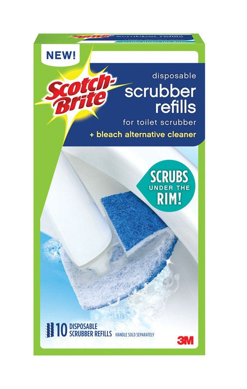 Scotch-Brite 558-RF Disposable Toilet Scrubber Refill, 10 Piece