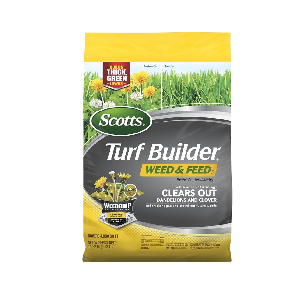 Scotts 25021A Turf Builder Weed And Feed Fertilizer Tan LIfe And Home Scotts 25021a turf builder weed and feed fertilizer tan life and home