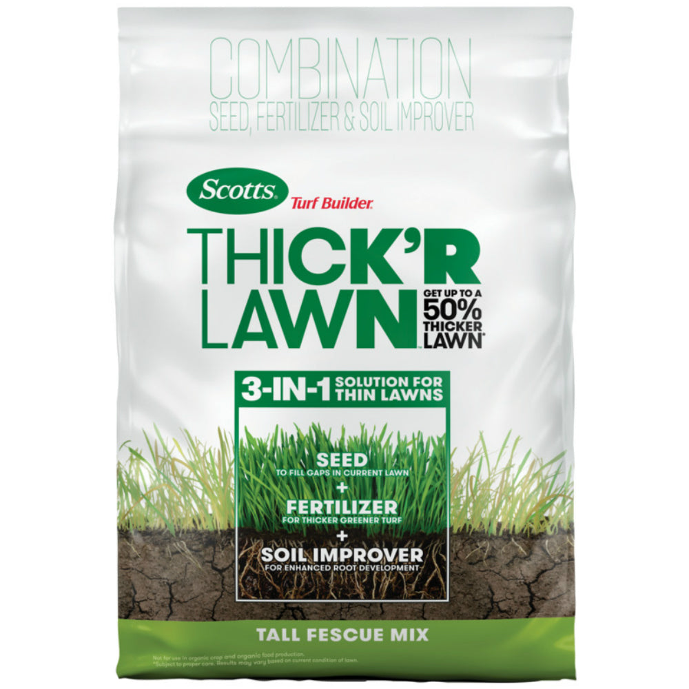 Scotts 30073 Turf Builder Thick'R Lawn Tall Fescue Grass Seed, 12 LB