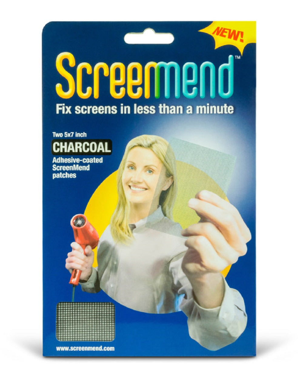 ScreenMend 857101004532 Screen Repair Patch, Charcoal