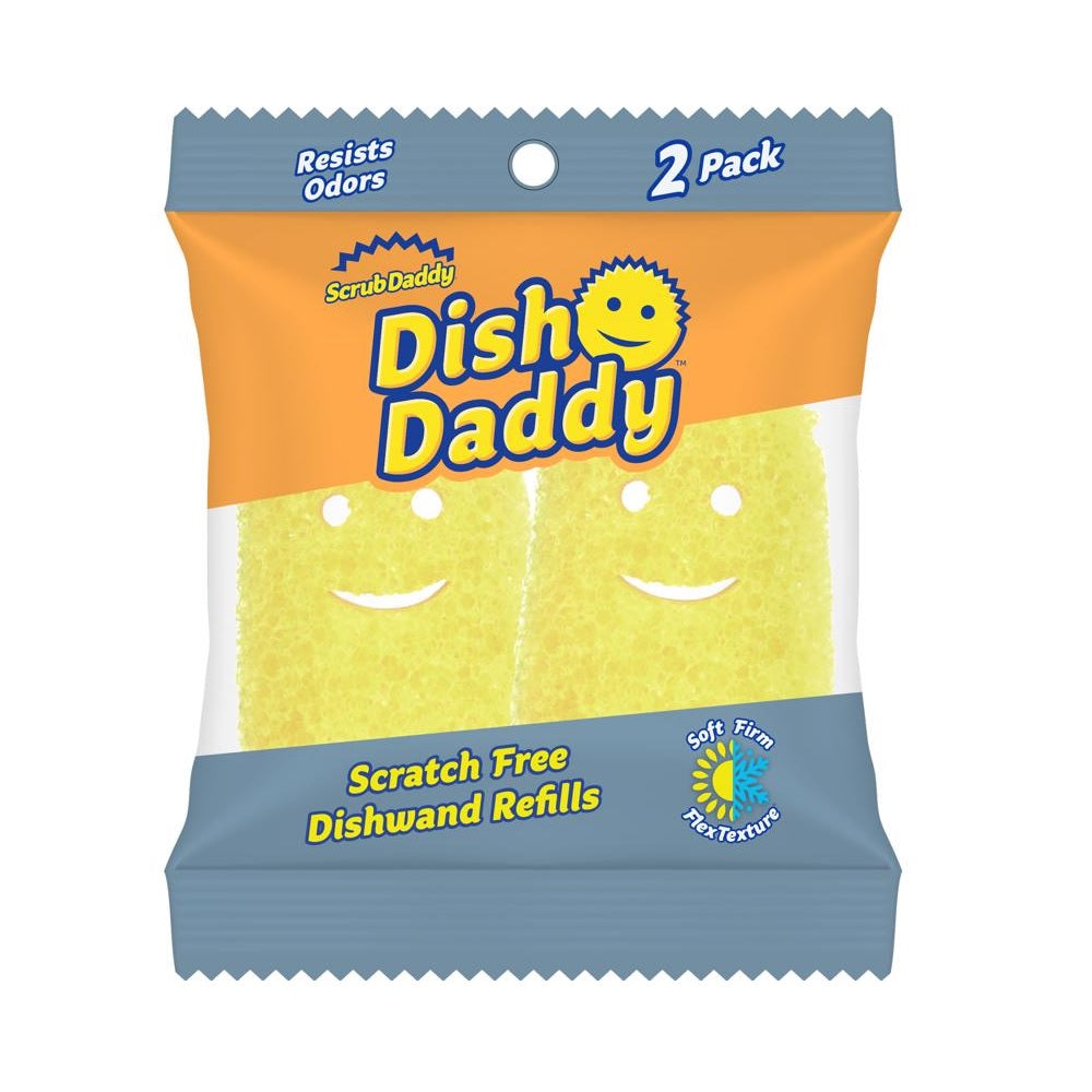 Scrub Daddy 22000020080EN01 Dish Daddy Dishwand Scrubber Refill, Yellow