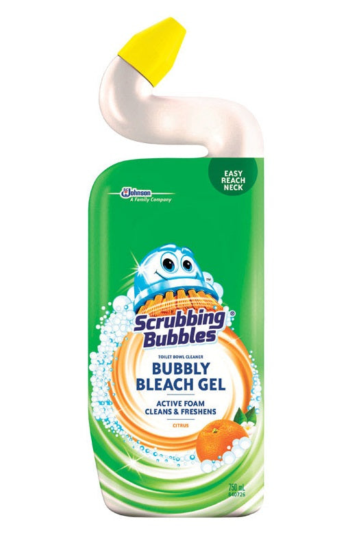 Scrubbing Bubbles 71580 Bubbly Bleach Gel Toilet Bowl Cleaner, Citrus, 24 Oz