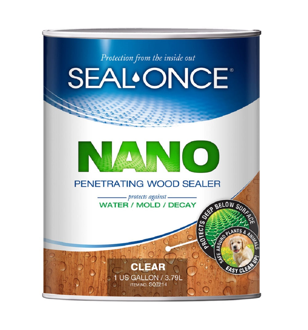 Seal-once SO7214 Nano Flat  Premium Wood Sealer, 1 Gallon