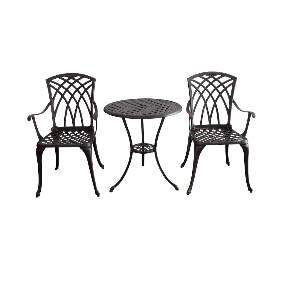 Seasonal Trends IP-XG1022 Bistro Set, Antique Bronze