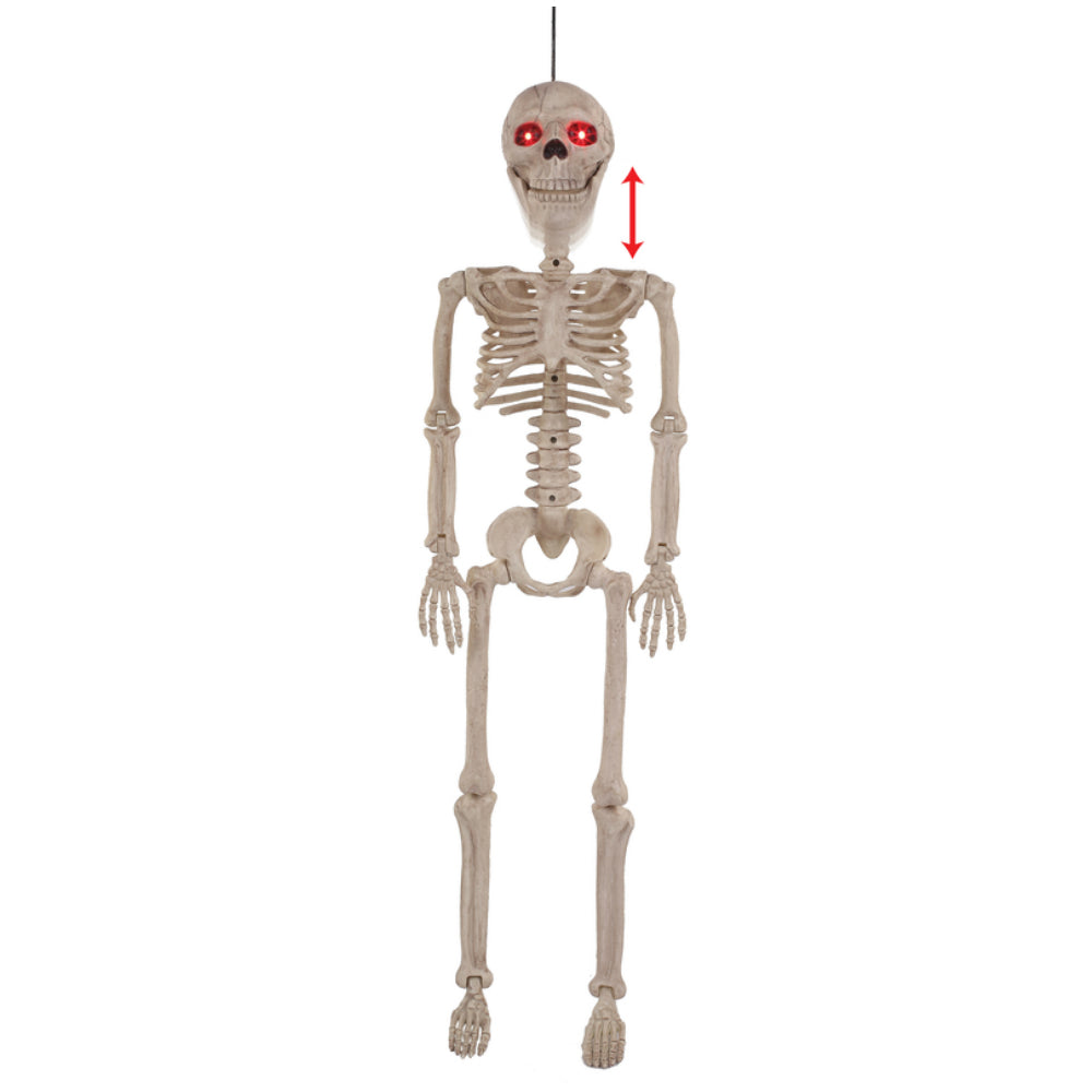 Seasons USA W81897 Halloween Posable Animated Skeleton, 36 In