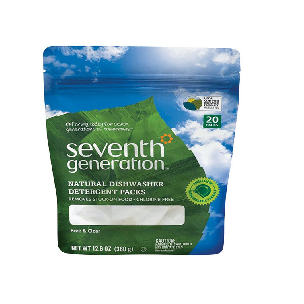 Seventh Generation 102283 Dishwasher Detergent, Free and Clear Scent, 12.6 Oz