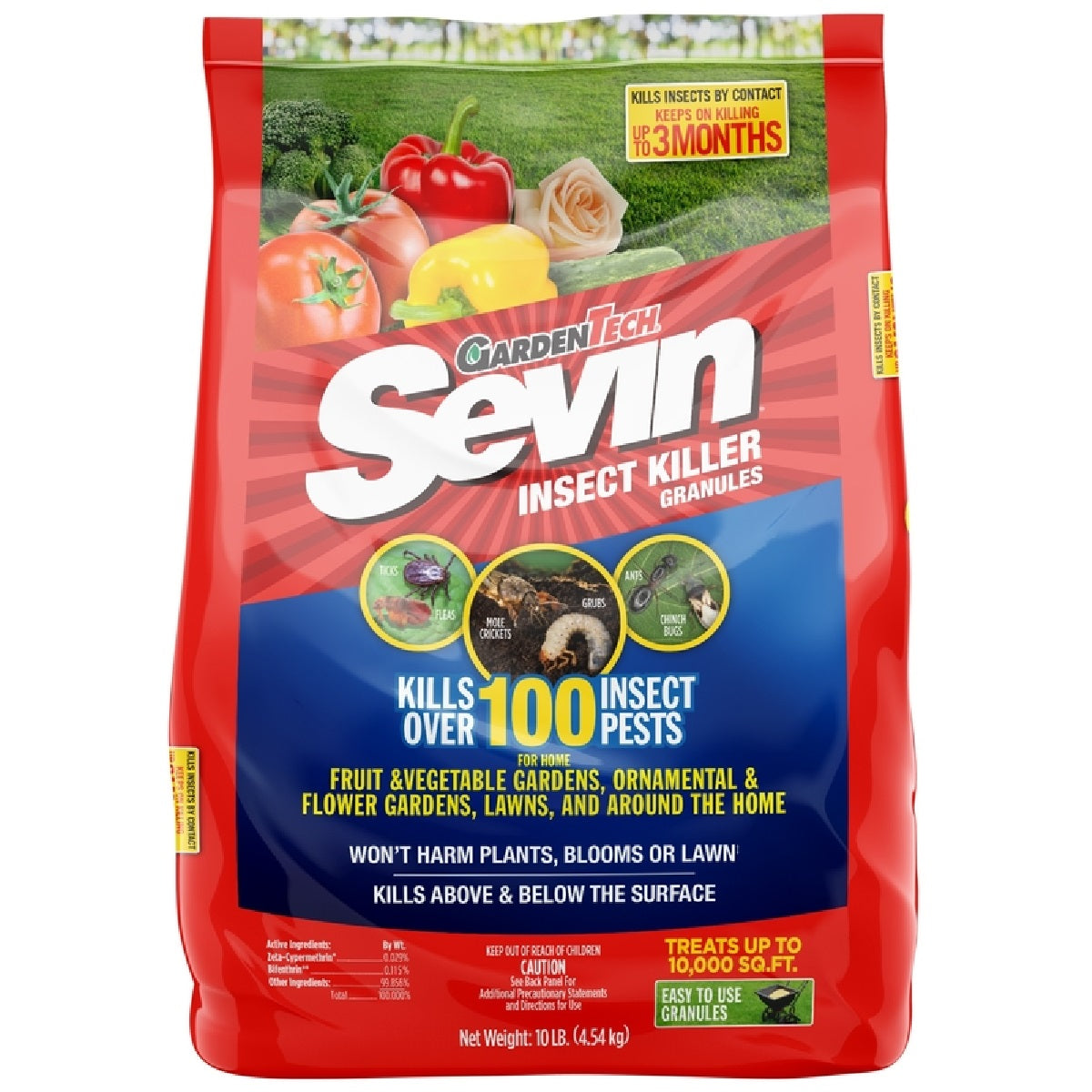 Sevin 100530128 Gardentech Lawn Insect Granules, 10 Lb