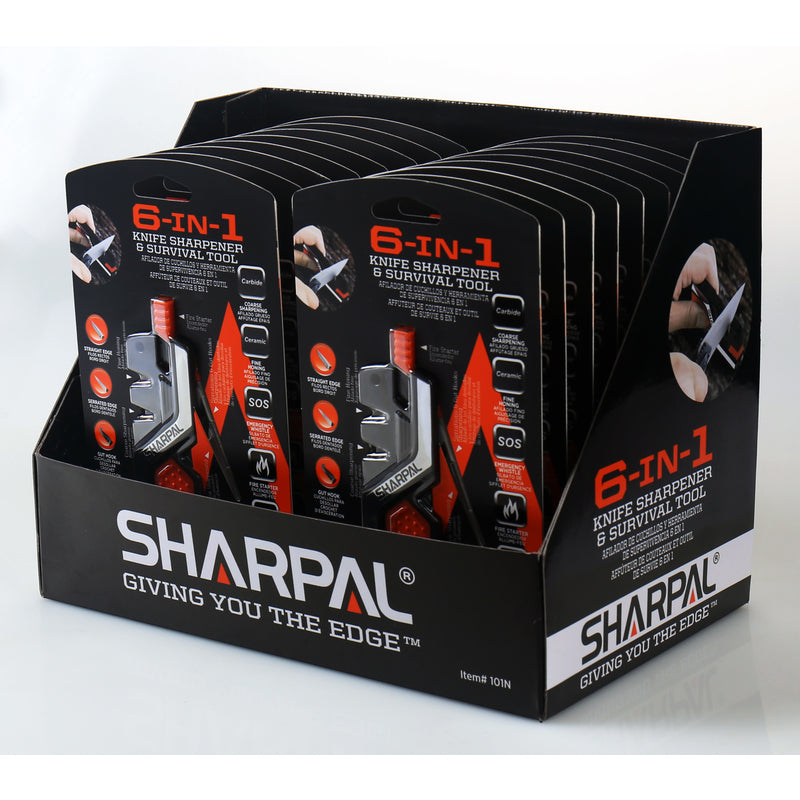 Sharpal 101N Knife Sharpener and Survival Tool, 400 Grit